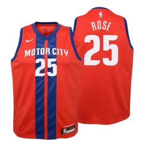 2019-20 Kinder Pistons Derrick Rose City Rot