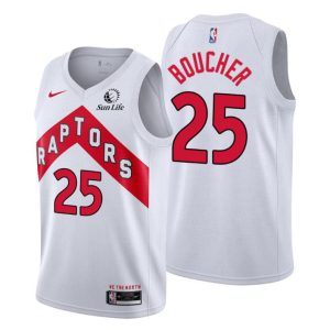 2020-21 #25 Chris Boucher Toronto Raptors Trikot Weiß Association Edition