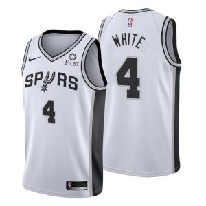 2020-21 #4 Derrick Weiß San Antonio Spurs Trikot Weiß Association Edition
