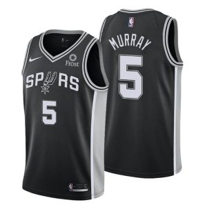 2020-21 #5 Dejounte Murray San Antonio Spurs Trikot Schwarz Icon Edition