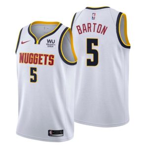 2020-21 #5 Will Barton Denver Nuggets Trikot Weiß Association Edition