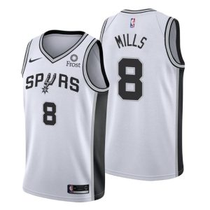 2020-21 #8 Patty Mills San Antonio Spurs Trikot Weiß Association Edition