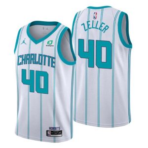 2020-21 Charlotte Hornets Trikot #40 Cody Zeller Weiß Statement Edition
