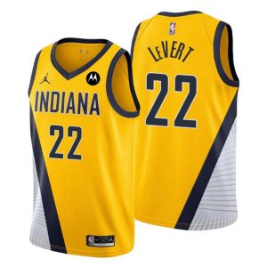 2020-21 Indiana Pacers Trikot #22 Caris LeVert Gold Statement Edition
