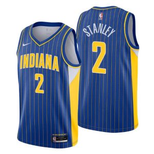2020-21 Indiana Pacers Trikot Swingman Cassius Stanley No. 2 City Edition Blau