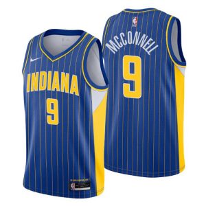2020-21 Indiana Pacers Trikot Swingman T.J. McConnell No. 9 City Edition Blau
