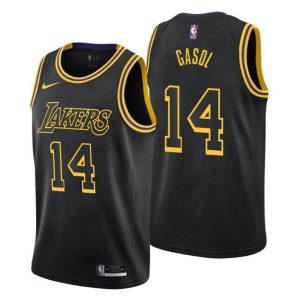 2020-21 Los Angeles Lakers Trikot Marc Gasol Mamba Mentality Honors Kobe 14 Schwarz
