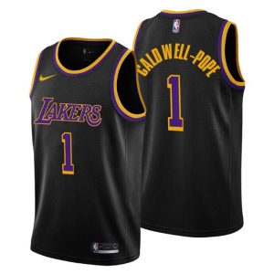 2020-21 Los Angeles Lakers Trikot No. 1 Kentavious Caldwell-Pope Earned Edition Schwarz