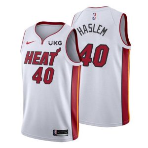 2020-21 Miami Heat Trikot #40 Udonis Haslem Weiß Association Edition