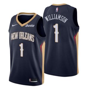 2020-21 New Orleans Pelicans Trikot No. 1 Zion Williamson Navy Icon Edition