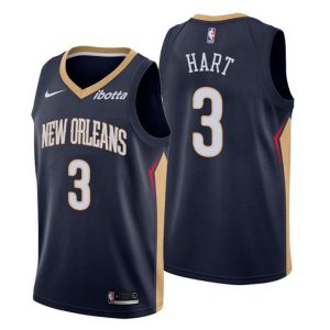 2020-21 New Orleans Pelicans Trikot No. 3 Josh Hart Navy Icon Edition