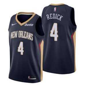 2020-21 New Orleans Pelicans Trikot No. 4 J.J. Redick Navy Icon Edition