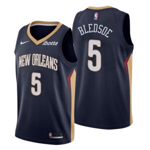2020-21 New Orleans Pelicans Trikot No. 5 Eric Bledsoe Navy Icon Edition