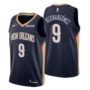 2020-21 New Orleans Pelicans Trikot No. 9 Willy Hernangómez Navy Icon Edition