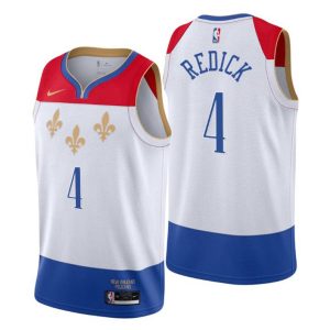 2020-21 New Orleans Pelicans Trikot Swingman J.J. Redick No. 4 City Edition Weiß