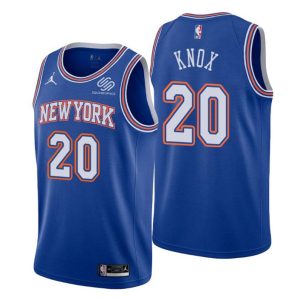 2020-21 New York Knicks Trikot #20 Kevin Knox Blau Statement Edition