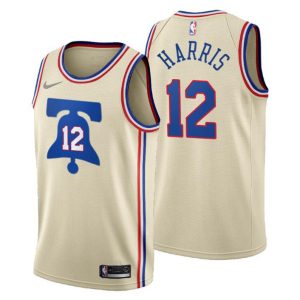 2020-21 Philadelphia 76ers Trikot No.12 Tobias Harris Earned Edition Cream