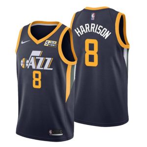 2020-21 Utah Jazz Trikot #8 Shaquille Harrison Schwarz Icon Edition