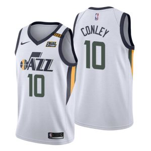 2020-21 Utah Jazz Trikot No. 10 Mike Conley Weiß Association Edition