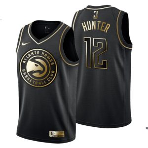 Atlanta Hawks Trikot #12 De’Andre Hunter Golden Edition Schwarz Fashion – Herren