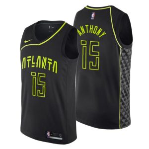 Atlanta Hawks Trikot Carmelo Anthony #15 City Edition Schwarz Swingman – Herren