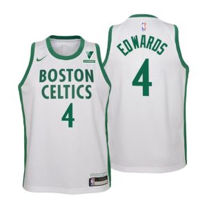 Boston Celtics Trikot Carsen Edwards No.4 City Weiß 2020-21 Kinder