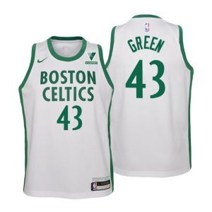 Boston Celtics Trikot Javonte Grün No.43 City Weiß 2020-21 Kinder