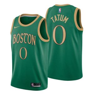 Boston Celtics Trikot Jayson Tatum #0 City Kelly Grün Swingman 2019-2020 – Herren