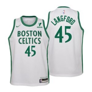 Boston Celtics Trikot Romeo Langford No.45 City Weiß 2020-21 Kinder