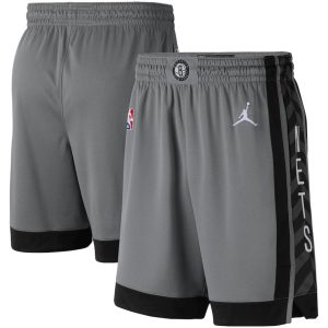 Brooklyn Nets Jordan Brand CharcoalBlack 202021 Association Edition Performance Swingman Shorts