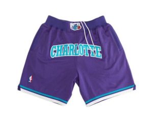 Charlotte Hornets Trikot Basketball Lila Just Don Shorts
