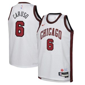 Chicago Bulls Trikot Nike City Edition Swingman 22 – Weiß – Alex Caruso – Kinder