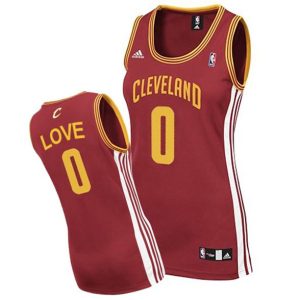 Cleveland Cavaliers Trikot #0 Kevin Love Damen Swingman Road Wine Rot