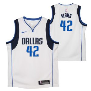 Dallas Mavericks Trikot Nike Association Edition Swingman – Weiß – Maximilian Kleber – Kinder