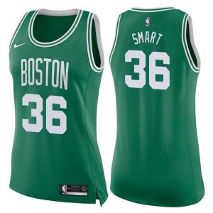 Damen Boston Celtics Trikot #36 Marcus Smart Icon Grün Swingman
