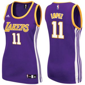 Damen Los Angeles Lakers Trikot #11 Brook Lopez Lila Swingman
