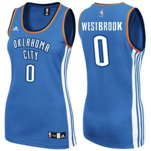 Damen Oklahoma City Thunder Trikot #35 Russell Westbrook Blau New Swingman Fashion