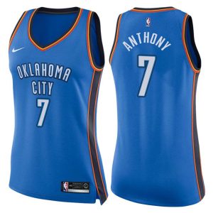 Damen Oklahoma City Thunder Trikot #7 Carmelo Anthony Icon Blau Swingman