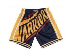 Golden State Warriors Big Face Basketball Shorts Hardwood Classics1