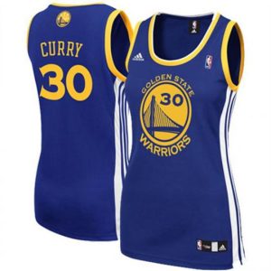 Golden State Warriors Trikot #30 Stephen Curry Damen Swingman Road Blau