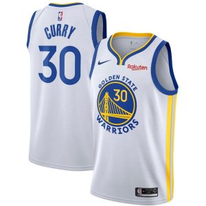 Golden State Warriors Trikot #30 Stephen Curry Weiß Association Edition 2020-21