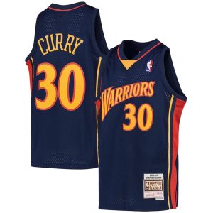 Golden State Warriors Trikot Stephen Curry 2009 – 10 Hardwood Classics – Navy – Kinder