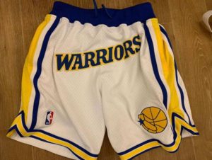 Golden State Warriors Weiß Baksetball Just Don Shorts