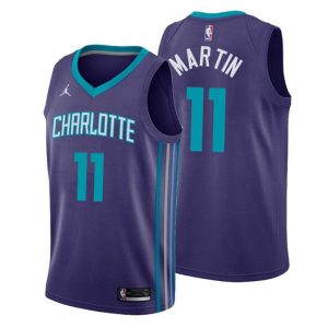 Herren 2019-20 Charlotte Hornets Trikot #11 Cody Martin Statement Lila Swingman