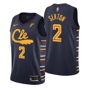 Herren 2019-20 Cleveland Cavaliers Trikot #2 Collin Sexton City Navy Swingman