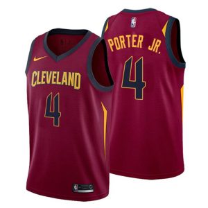 Herren 2019-20 Cleveland Cavaliers Trikot #4 Kevin Porter Jr. Icon Maroon Swingman
