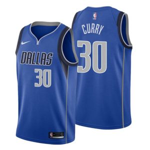 Herren 2019-20 Dallas Mavericks Trikot #30 Seth Curry Icon Blau Swingman