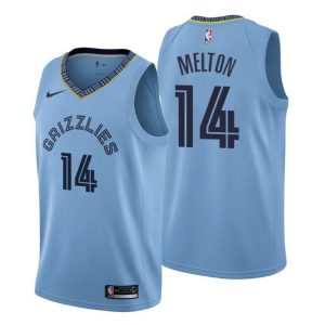 Herren 2019-20 Memphis Grizzlies Trikot #14 De’Anthony Melton Statement Blau Swingman