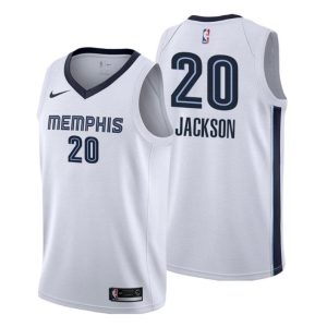 Herren 2019-20 Memphis Grizzlies Trikot #20 Josh Jackson Association Weiß Swingman