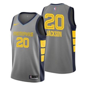 Herren 2019-20 Memphis Grizzlies Trikot #20 Josh Jackson City Grau Swingman